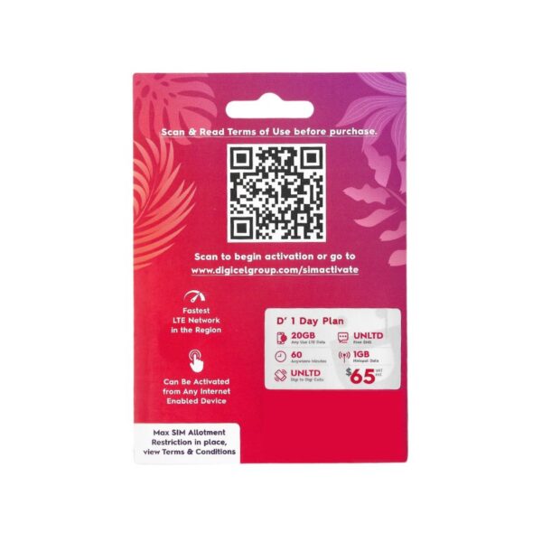 Digicel SIM-TO-GO, Pre-paid SIM Card - Image 2