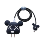 Silicone Protective Case for Apple Power Adapter Charger - Black Bear