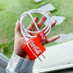 Silicone Protective Case for Apple Power Adapter Charger - Coca Cola