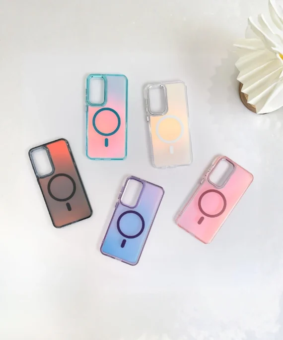 Luxury Iridescent MagSafe Case for Samsung - Glitter Laser Shockproof