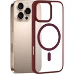 Ultra Thin Transparent Slim Case - MagSafe Compatible - Wine Red