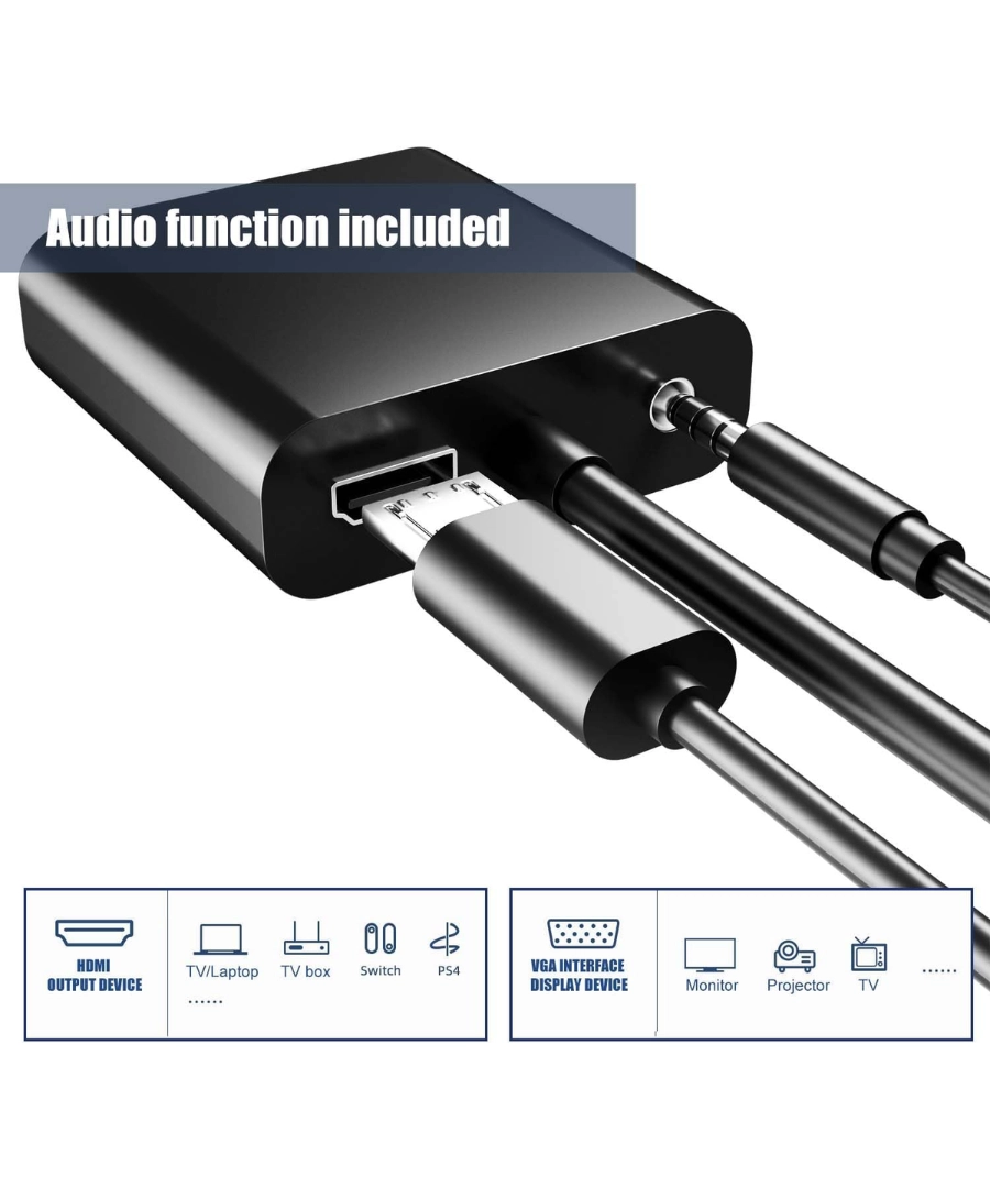HDMI to VGA with Audio & Power Supply - Image 3