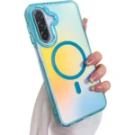 Luxury Iridescent MagSafe Case for Samsung - Glitter Laser Shockproof - Blue Laser