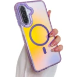 Luxury Iridescent MagSafe Case for Samsung - Glitter Laser Shockproof - Purple Laser