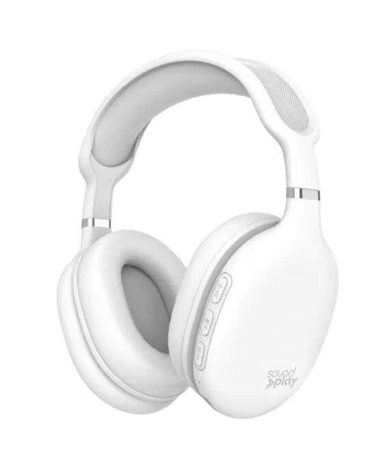 SoundPlay Wireless Over Ear Headphones - Bluetooth 5.0, White