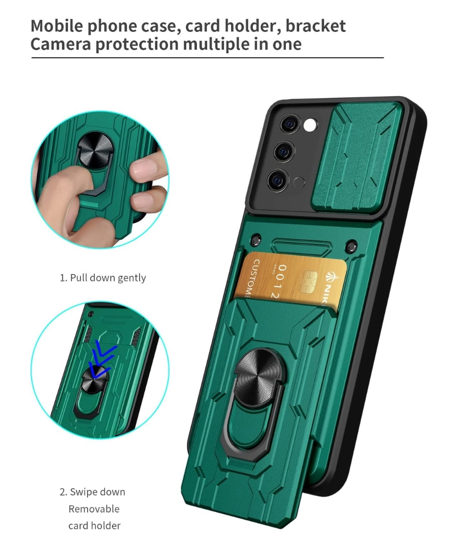 Warrior Case with Card Holder, Kickstand Ring - Image 2