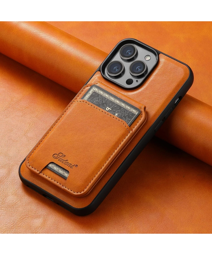 Vintage Leather Wallet Case, Detachable Card Holder with MagSafe - Image 7