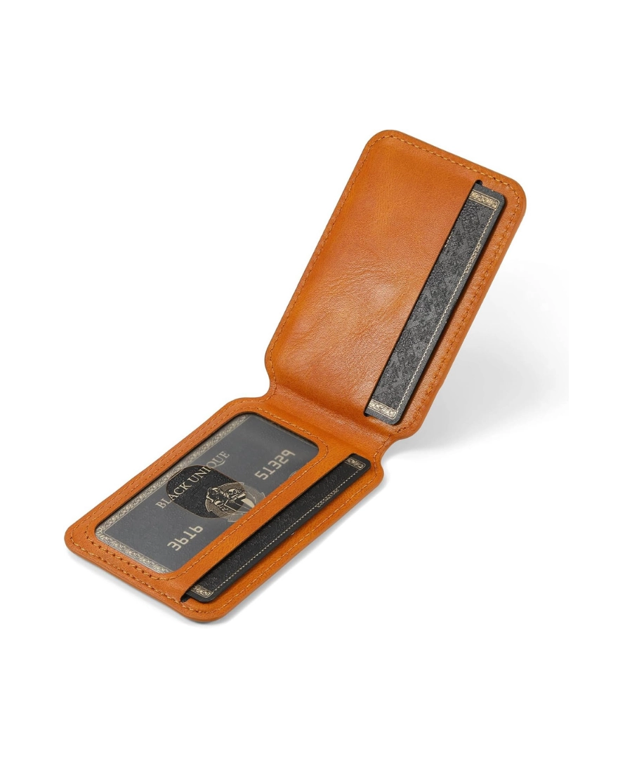 Vintage Leather Wallet Case, Detachable Card Holder with MagSafe - Image 3