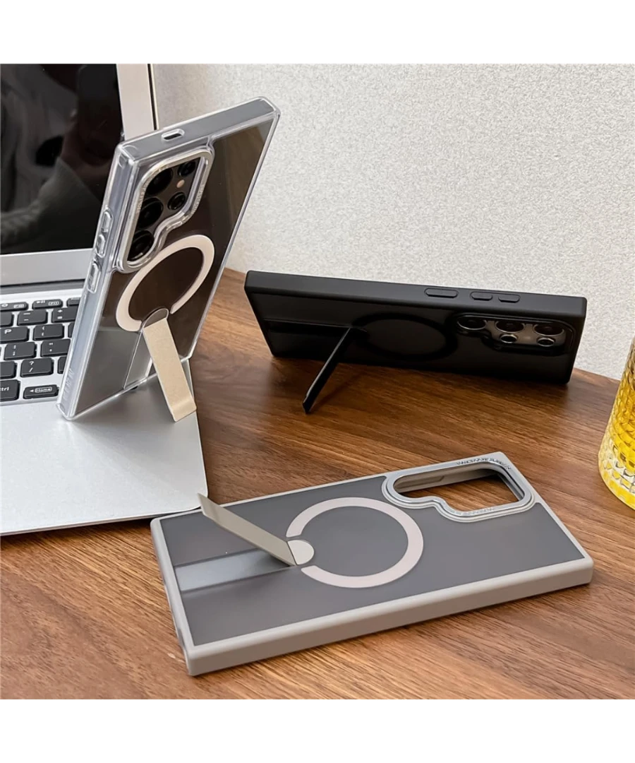 Frosted Magnetic Case with Foldable Stand TPU - Image 3